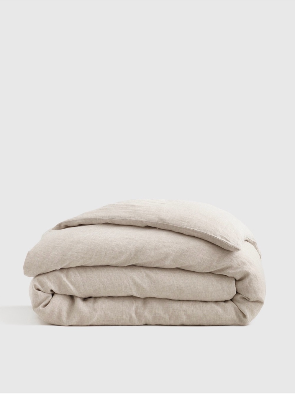 Quince European Linen Duvet Cover, King/Cal King in Natural Chambray